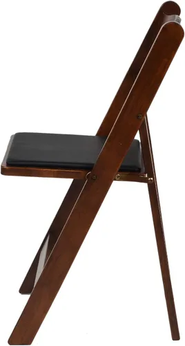 Vista 5 de Silla plegable acolchada de madera clásica americana