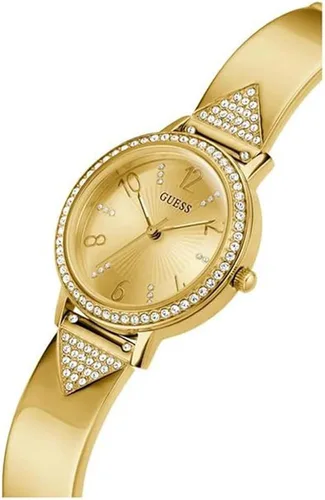 Vista 3 de GUESS Reloj para mujer de 1260in correa de tono dorado esfera champán caja dorada Tono dorado Correa