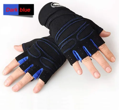 Vista 2 de Guantes de entrenamiento para levantamiento de pesas, entrenamiento de pesas, ciclismo, guantes de levantamiento de pesas de alta calidad, guantes