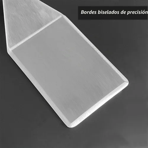 Vista 7 de Espátula pequeña para sartén de hierro fundido, mango de silicona de tang completo, resistente al calor, volteador comercial de grado pesado