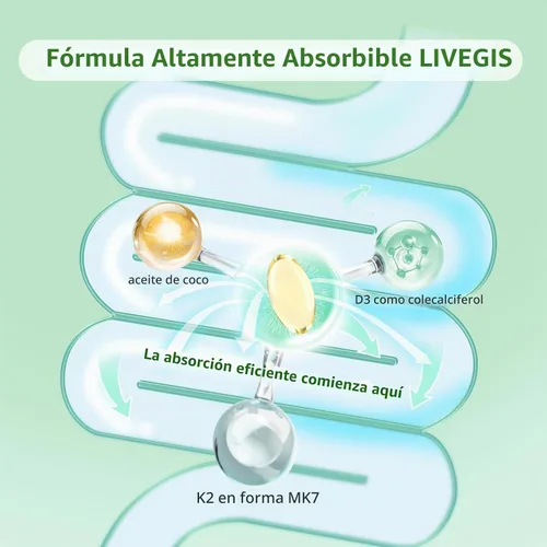Vista 4 de Suplementos de vitamina D3 K2 con certificación NSF para huesos