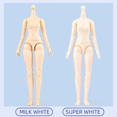 Vista 4 de Mini cuerpo de muñeca YMY escala 1/6 de 8.6 pulgadas/9.4 pulgadas, cuerpo femenino YMY22/YMY24 PVC+POM busto de dos tamaños, color de piel Whity
