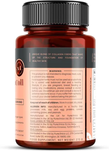 Vista 6 de UltraColl Marine Collagen 1000mg x 180 Tabletas (6 Meses de Suministro). El único colágeno antienvejecimiento patentado Tipos I, II, III y VII.
