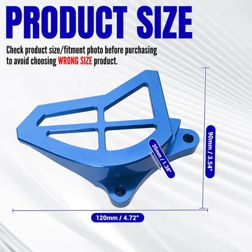 Vista 4 de Canitu Cubierta protectora del piñón delantero, cubierta de piñón de motor de aluminio billet CNC, protector de caja del motor, guard protector
