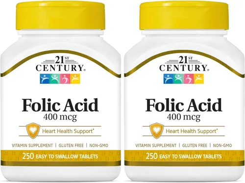 Vista 8 de 21st Century Tabletas de ácido fólico de 400 mcg, 250