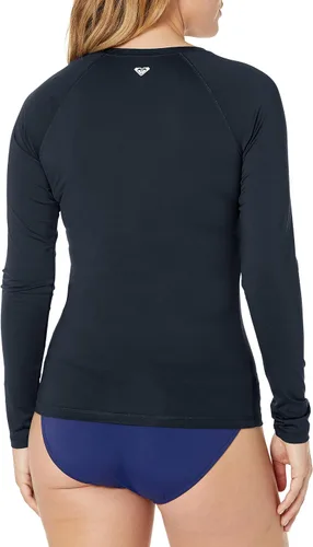 Vista 5 de Roxy Camiseta de manga larga con cremallera para mujer Essentials, Negro