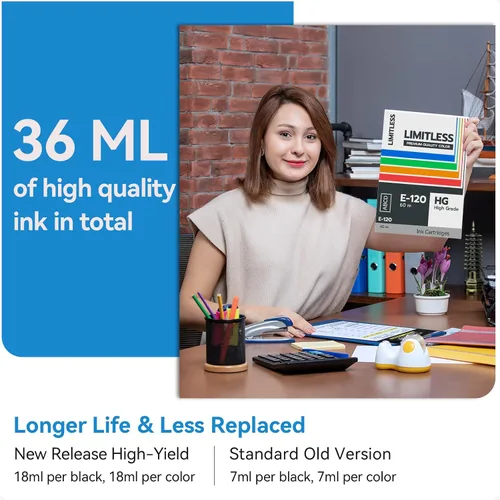 Vista 3 de Paquete combinado de cartuchos de tinta 65XL de repuesto para HP Ink 65, color negro, compatible con DeskJet 3755 2655 3752 3720 3722 3723 3758 2652