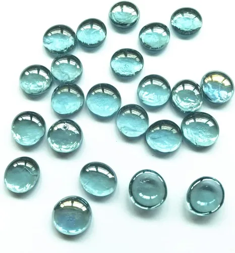 Vista 8 de Piedras preciosas de cristal, 1 libra (1 libra) canicas planas para rellenos de jarrones, dispersión de mesa de boda, decoración de rellenos