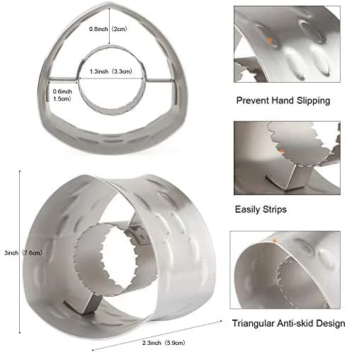 Vista 2 de Cortador pelador de maíz de acero inoxidable para cocina casera con hoja dentada