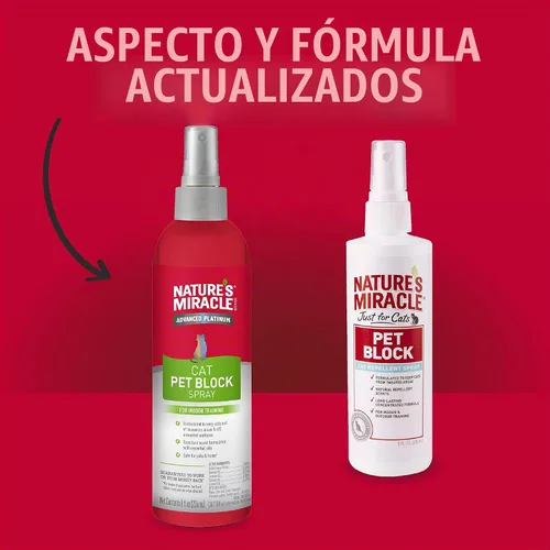 Vista 10 de Nature's Miracle Advanced Platinum Spray Repelente Pet Block para Gatos, 8 Onzas, Ayuda de Entrenamiento para Interiores para Gatos