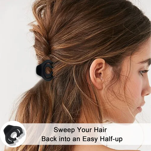 Vista 6 de MAORULU Pinza para el cabello, pinza de pulpo para cabello fino/medio grueso, para mujeres y niñas, 1.5 pulgadas, mini pinzas de mandíbula mate