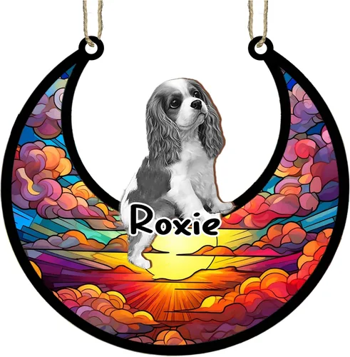 Vista 105 de LOVELYPOD Adorno de Navidad personalizado para perro pastor australiano, atrapasoles conmemorativo, adorno de Navidad de pastor australiano