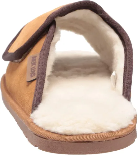 Vista 3 de MUK LUKS Pantuflas con puntera abierta para hombre de cuero