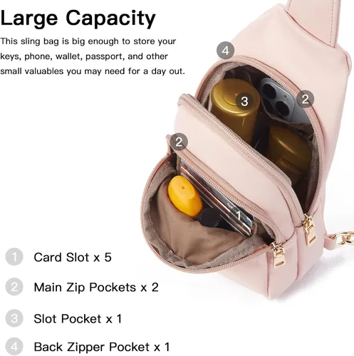 Vista 151 de Telena Riñonera pequeña para mujer, de cuero, cangureras, bolsa de pecho para mujer