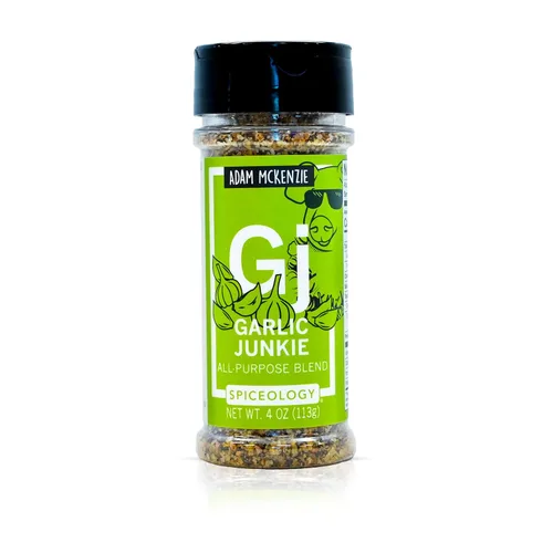 Vista 6 de Spiceology & Adam McKenzie - Adicto al ajo - Condimento multiusos, masajes para barbacoa y mezclas de especias - Uso en: pechuga de res, carne