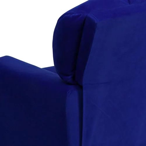 Vista 9 de EMMA + OLIVER Reclinable infantil de microfibra azul con portavasos