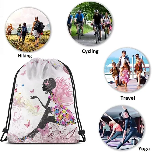 Vista 7 de Bolsas de béisbol con cordón, mochila deportiva para gimnasio, bolsa con cordón, Multi-a03, Mochilas de viaje