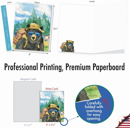 Vista 6 de Best Card Co - Juego de 10 tarjetas de notas surtidas con sobres, caja de acuarela para animales amantes de los animales, AM6670OCB-B1x10