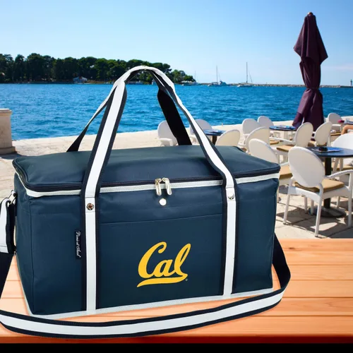 Vista 2 de California Berkeley - Hielera semirígida plegable a prueba de fugas con licencia de Golden Bears para 64 latas, diseñada y aprobada por calidad