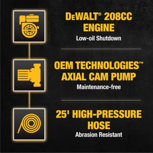 Vista 3 de Dewalt 61147S Lavadora a presión de 3300 PSI, 2.4 GPM, a gas, agua fría