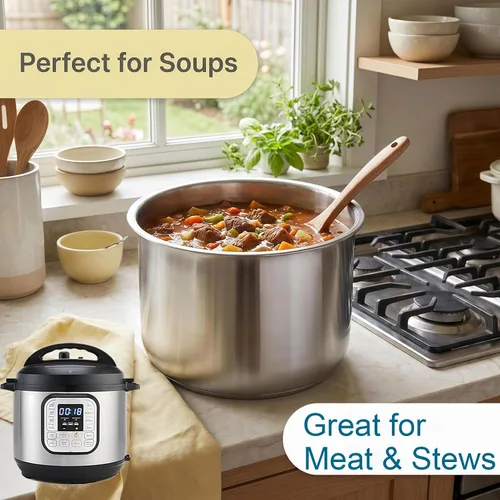 Vista 7 de Stainless Steel Inner Pot for Instant Pot 3-Qt, 304 Insert for Instant Pot