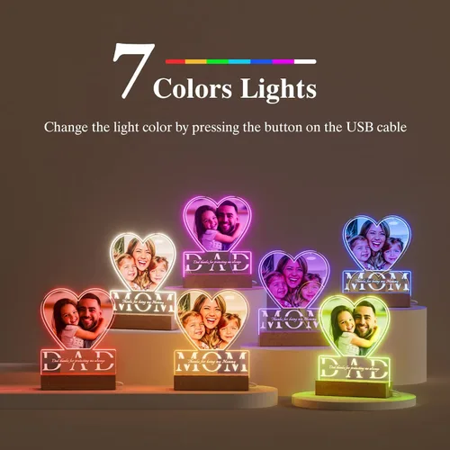 Vista 3 de Bemaystar Regalos personalizados para mamá para el día del padre, regalos personalizados para madres de hija, hijo, niños, regalo personalizado