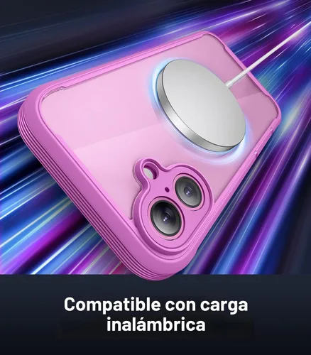 Vista 5 de Diaclara Funda diseñada para iPhone 16, mejorada [protección completa de la cámara], carcasa resistente de cuerpo completo con protector de pantalla