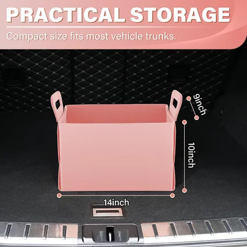 Vista 2 de SINGARO Organizador de maletero de automóvil, organizador plegable para SUV, almacenamiento plegable ligero para artículos diversos, accesorios