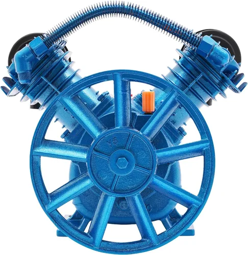 Vista 5 de LOYALHEARTDY Cabezal de bomba de compresor de aire 3HP 175PSI doble cilindro V estilo V reemplazo de la bomba del compresor de aire, cilindro de Azul