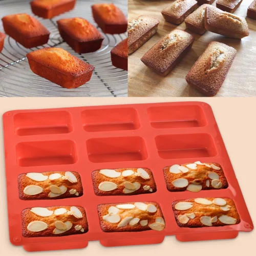 Vista 5 de ionEgg Molde de silicona para pan, mini sartén antiadherente, molde de silicona para hornear pan de 12 cavidades, para pastel de pan, pan, pastel
