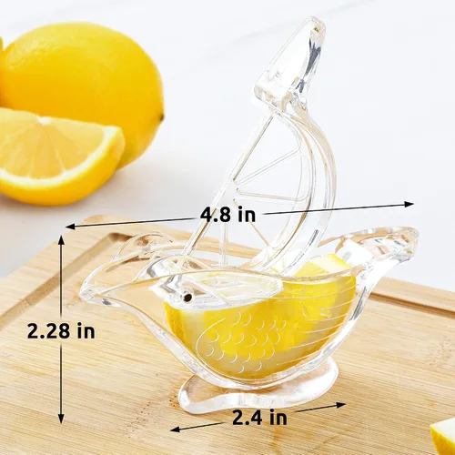 Vista 7 de Zulay Kitchen Exprimidor de limón de pájaro – Easy Bird Exprimidor de limón con boquilla de vertido – Prensa de cítricos de plástico duradero