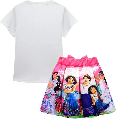 Vista 2 de Lotusuncostume Mirabel Costume Cartoon T-shirt Outfit Print Skirt Three-piece Dress
