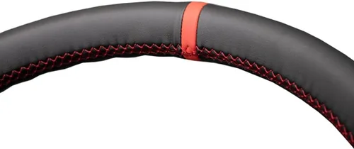 Vista 5 de Ajuste para Nissan Skyline R34 GTR GT-R 1998-2001,Cubierta del volante del coche,Cubierta del volante de cuero cosido a mano del coche,Piezas