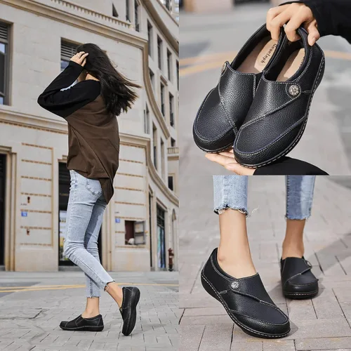 Vista 5 de Geoeleph Mocasines casuales para mujer mocasines cómodos para caminar mocasines de cuero para conducir