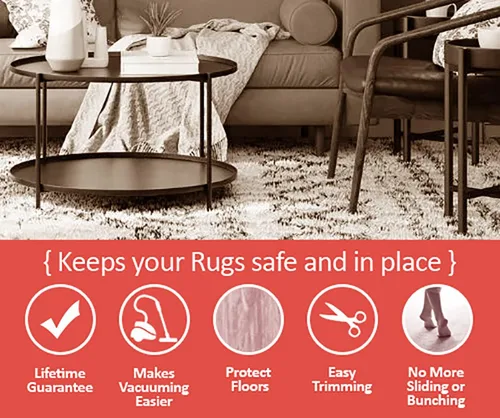Vista 5 de Home Must Haves Tapete de felpa suave de 1/3 pulgadas de grosor, antideslizante, antideslizante, reduce el ruido, para piso de madera dura