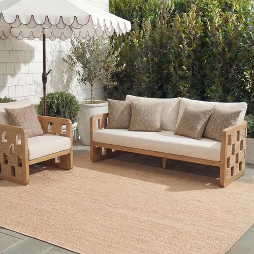 Vista 53 de Safavieh Colección Courtyard CY8022 Alfombra, 2 pies x 3 pulgadas x 5 pies, aguamarina y gris, impermeable, fácil de limpiar, sin pelusa