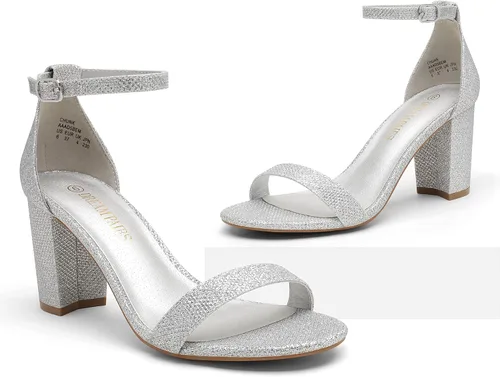 Vista 2 de DREAM PAIRS - Sandalias de tacón grueso y bajo para mujer
