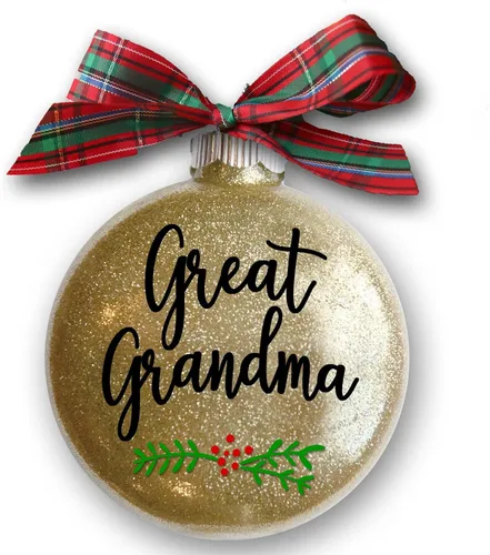 Vista 6 de Adorno de Navidad para padrino, bautizo o bautismo para padrinos, anuncio de embarazo, propuesta de padrino, bola de purpurina roja hecha a mano
