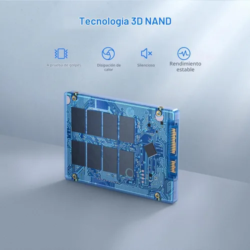 Vista 4 de Vansuny SSD Unidad de Estado Sólido Interna SATA III de 256GB 2.5" Unidad Interna NAND Flash 3D Avanzado Hasta 500MB/s Disco Duro SSD para PC