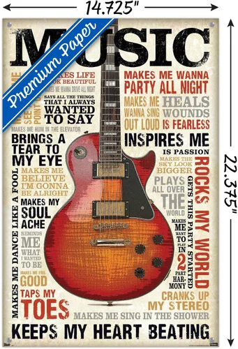 Vista 3 de Music Inspires Me - Póster de pared con pasadores