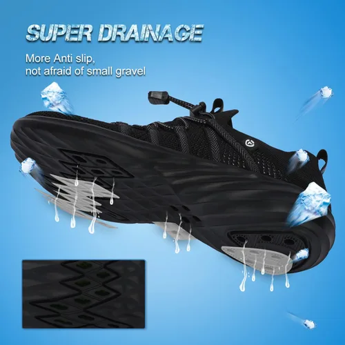 Vista 4 de VIFUUR Zapatos de agua para hombre y mujer, zapatos deportivos para playa, surf, caminar, kayak, barco, piscina