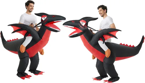 Vista 8 de DAHAKII Disfraz inflable de Navidad, decoración de Navidad, disfraz inflable para adultosdesfile de Navidad