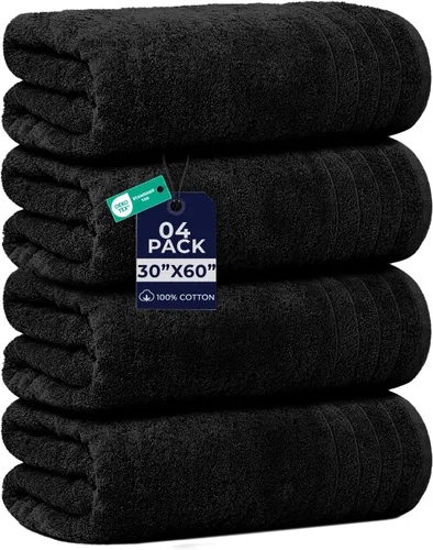 Vista 27 de DAN RIVER Paquete de 2 sábanas de baño de 35x70 pulgadas, sábanas de baño jumbo acanaladas para adultos, toallas grandes gruesas y absorbentes