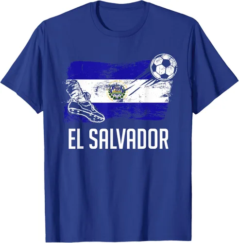 Vista 17 de Camiseta salvadoreña con bandera de fútbol salvadoreño