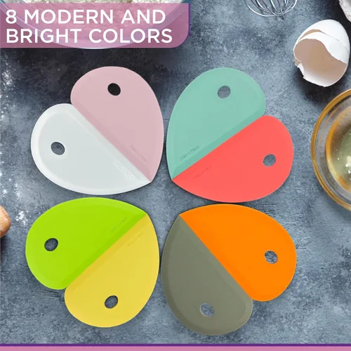 Vista 9 de Zoie + Chloe Raspador de silicona multiusos - Tazón de masa para glaseado y más Amarillo