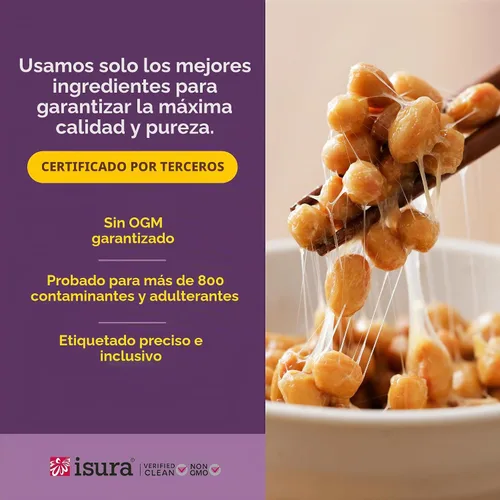 Vista 5 de Natural Factors Nattokinase 100 mg, 2000 FU, 60 Cápsulas Vegetarianas