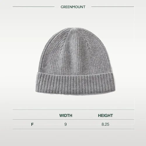 Vista 6 de GreenMount Gorro de invierno suave y cálido de punto de cachemira para hombre y mujer