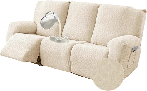 Vista 51 de Gennia Funda Impermeable para Silla Reclinable, Fundas Elásticas para Sofá Reclinable con Bolsillos, Fundas Lavables para Silla Reclinable Lazy Boy