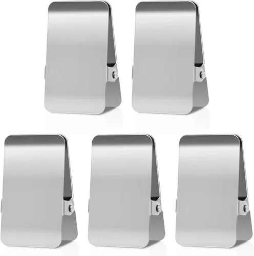 Vista 11 de BURLIHOME Clips de acero inoxidable con silicona de colores, paquete de 6 clips resistentes Strong Spring for Dog Food/Chip Bag,Colored Edges