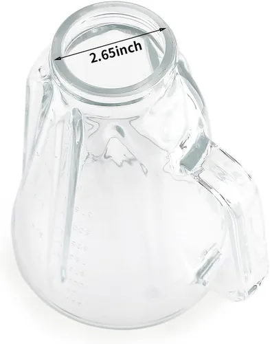 Vista 3 de Piezas de repuesto Tarro de vidrio con tapa, compatible con licuadoras Hamilton Beach (5 tazas)